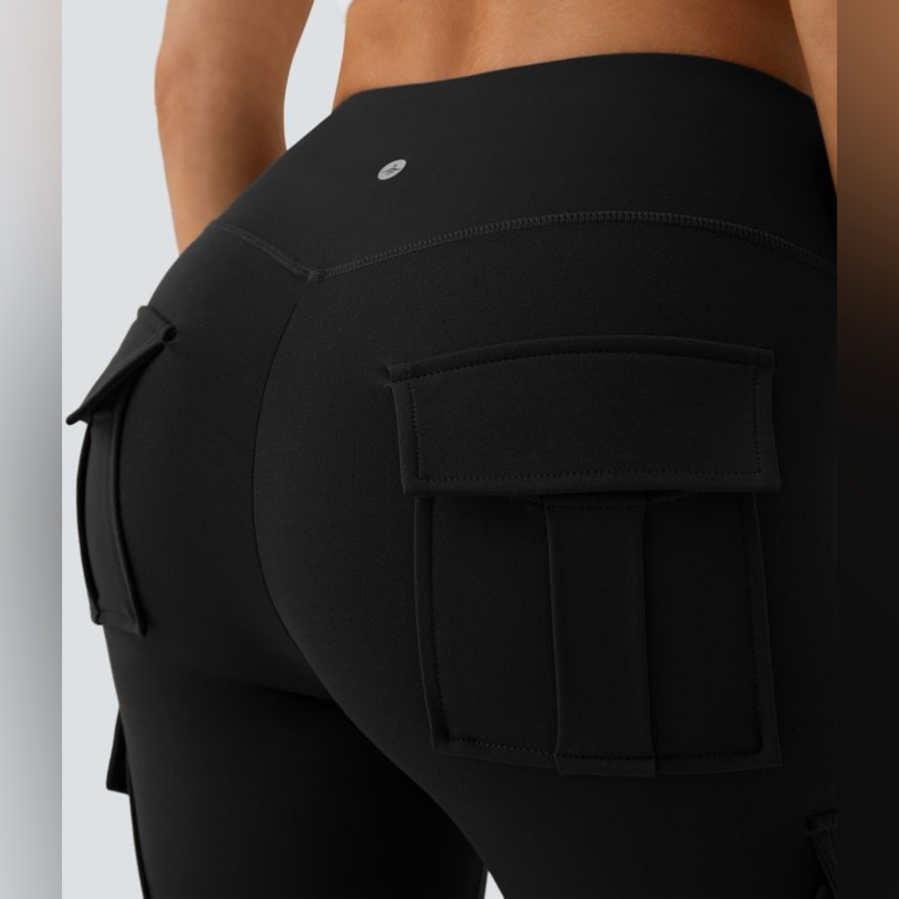 High Waisted Cargo Pocket Skinny‎ Yoga Leggings - Picture 4 of 4